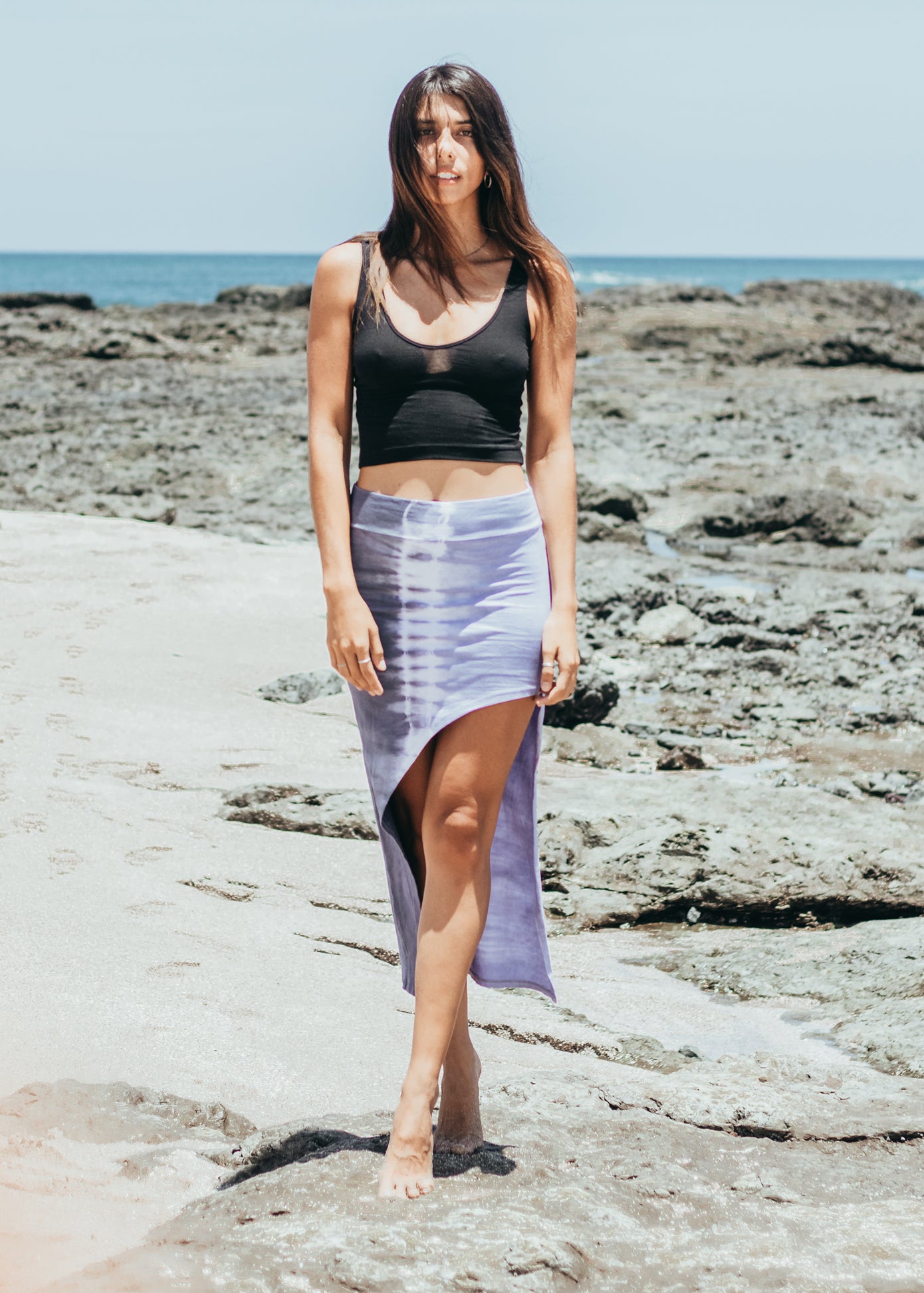 CLYDE SKIRT - TIE DYE BLUE