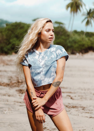 LOLA CROPPED TEE - SOLI PALM