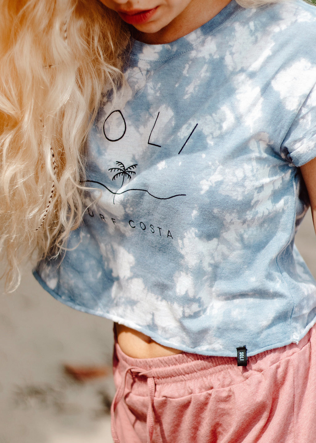 LOLA CROPPED TEE - SOLI PALM