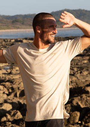 CLASSIC TEE - SURF NEON PALM BEIGE