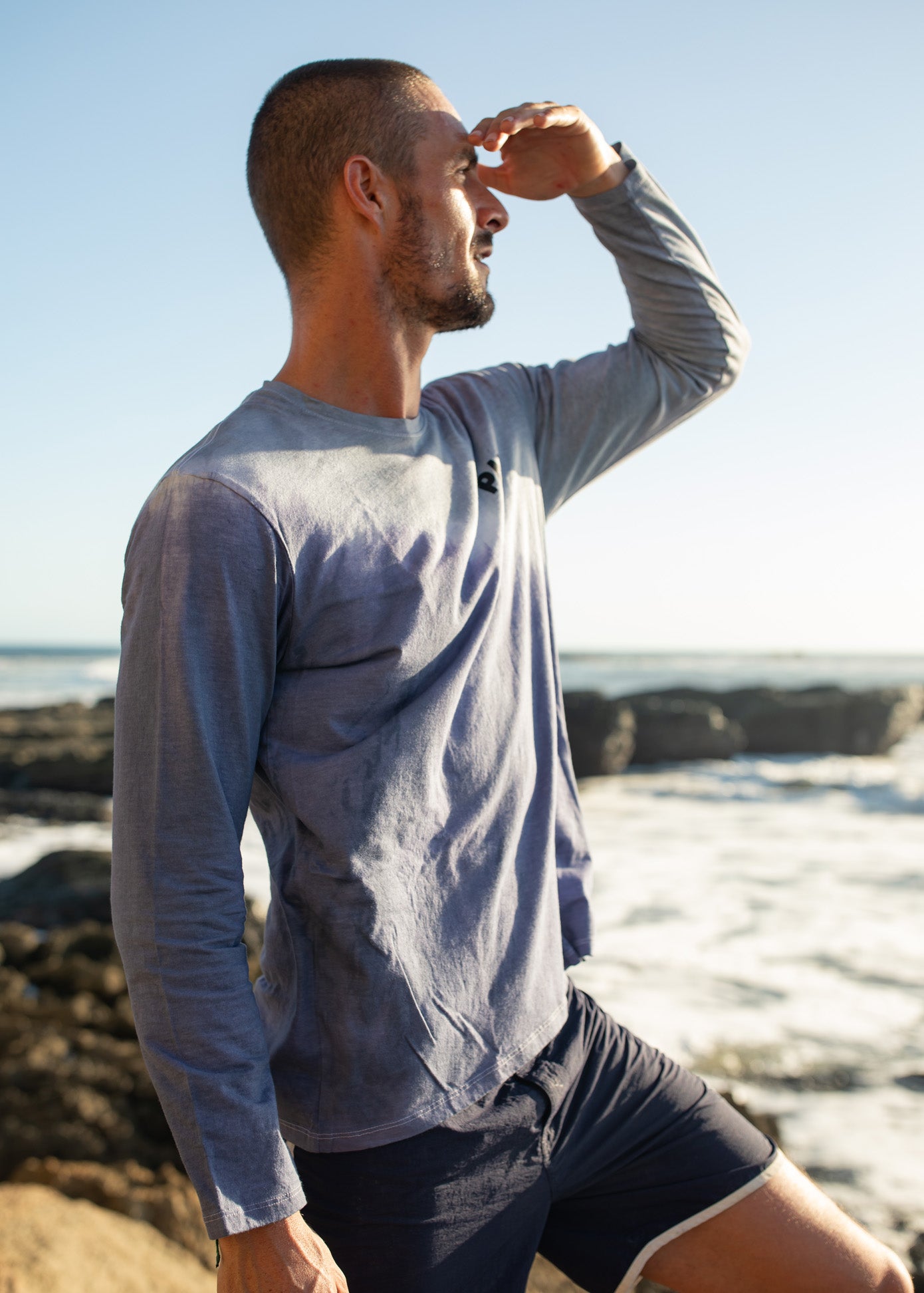 L/SLEEVE - PAZ TIE DYE BLUE